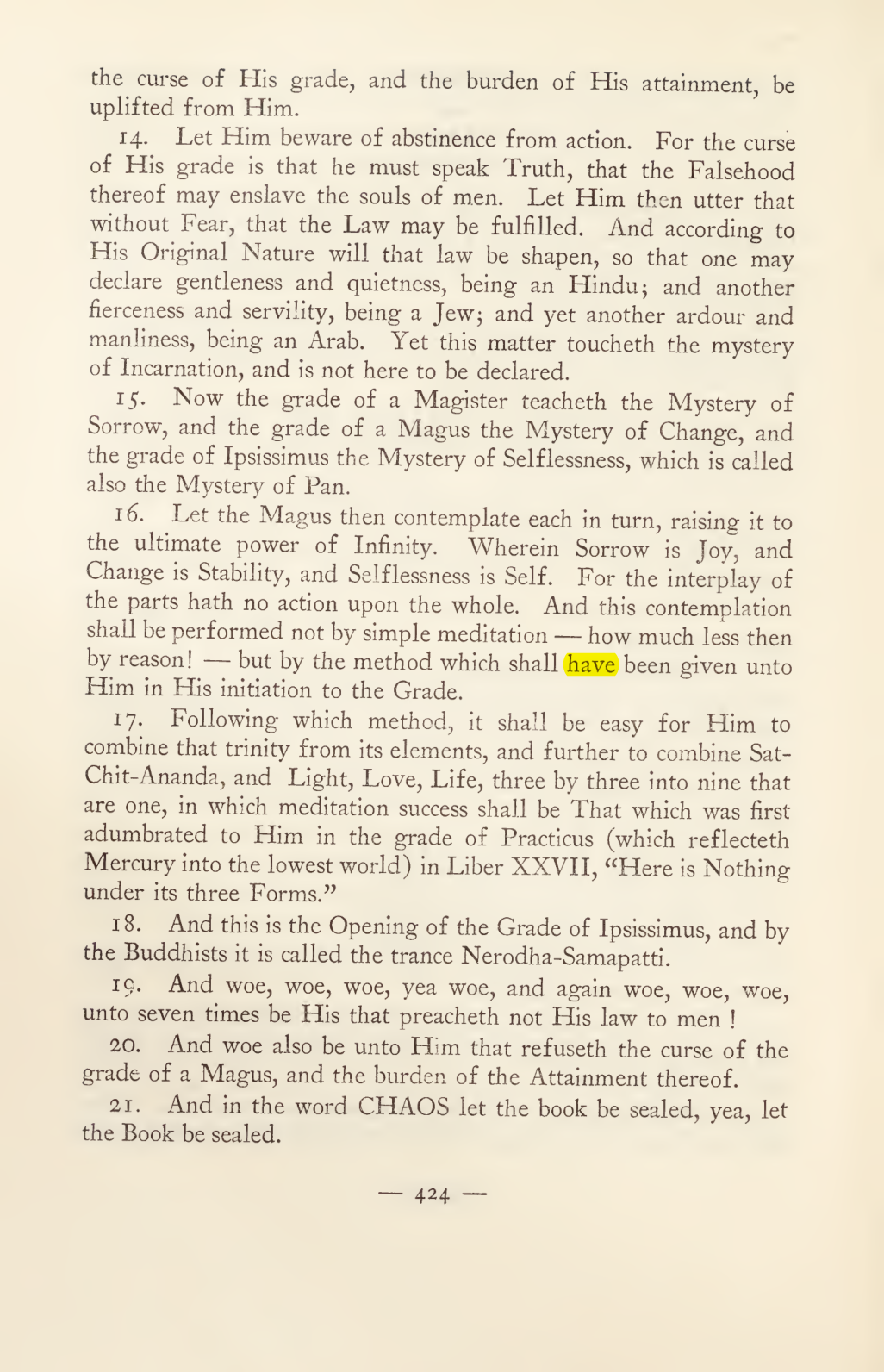 Original scan of Magick in Theory and Practice (Section 4), PDF page 124