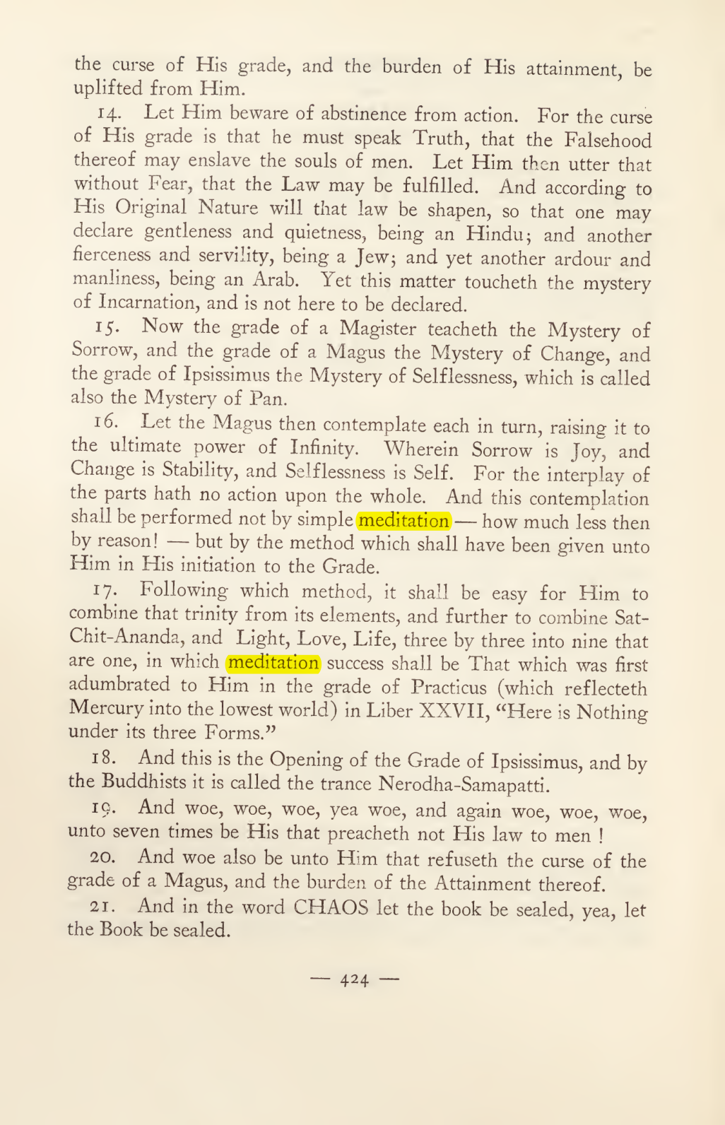 Original scan of Magick in Theory and Practice (Section 4), PDF page 124
