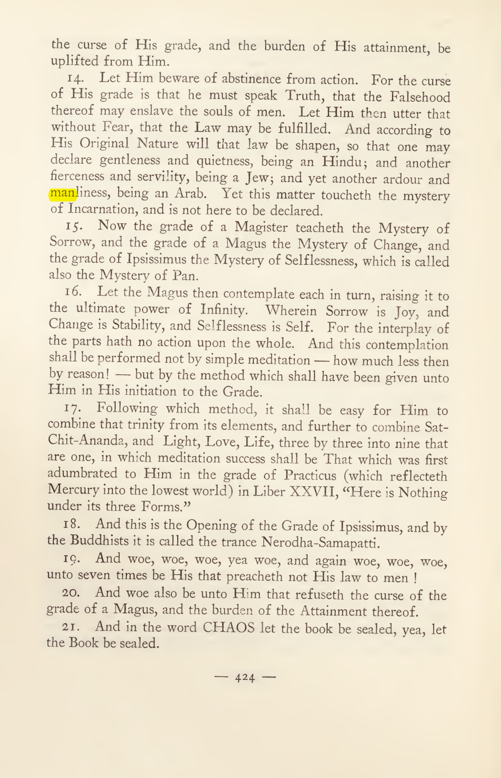 Original scan of Magick in Theory and Practice (Section 4), PDF page 124