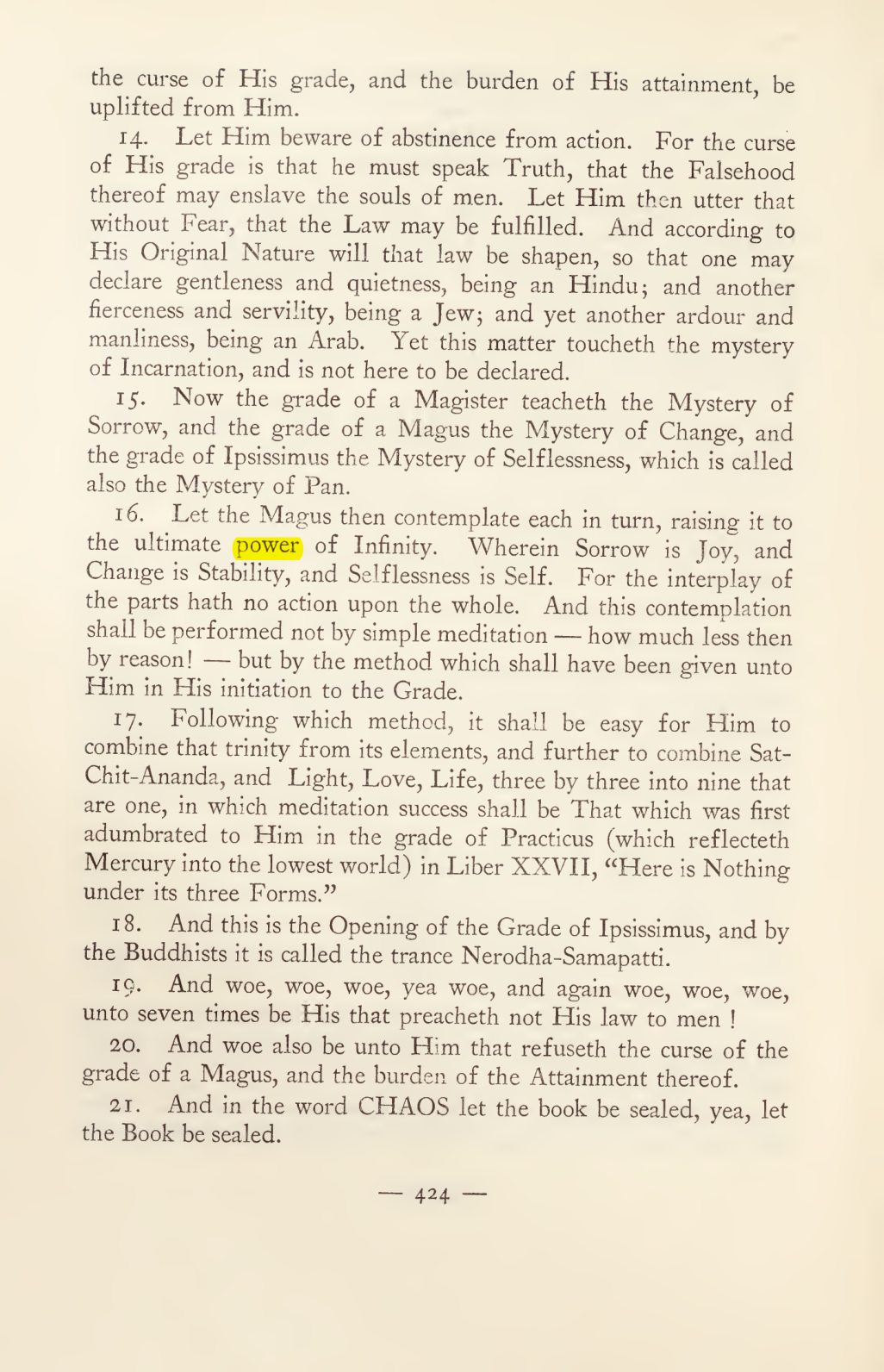 Original scan of Magick in Theory and Practice (Section 4), PDF page 124
