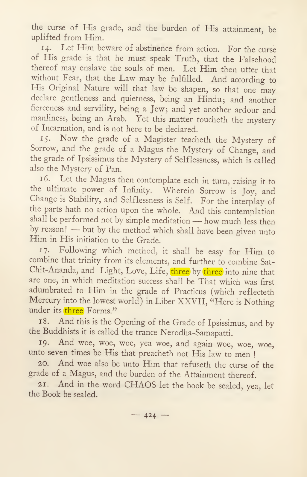Original scan of Magick in Theory and Practice (Section 4), PDF page 124