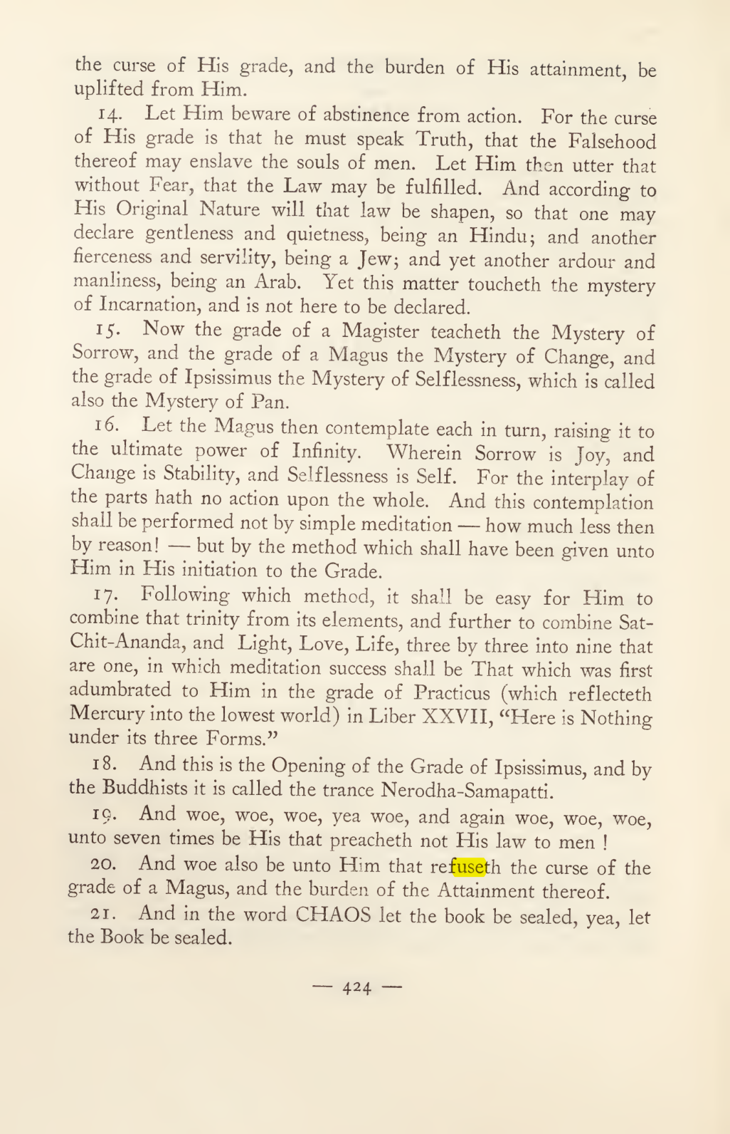 Original scan of Magick in Theory and Practice (Section 4), PDF page 124