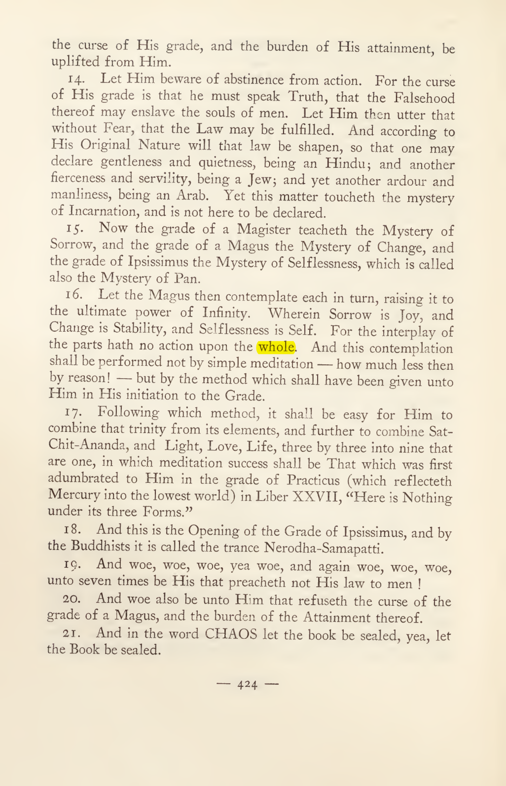 Original scan of Magick in Theory and Practice (Section 4), PDF page 124