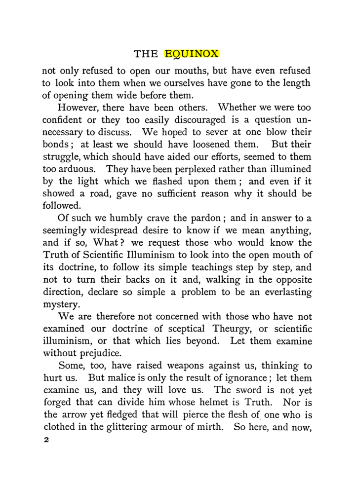 Original scan of The Equinox (Volume I, Number I), PDF page 10