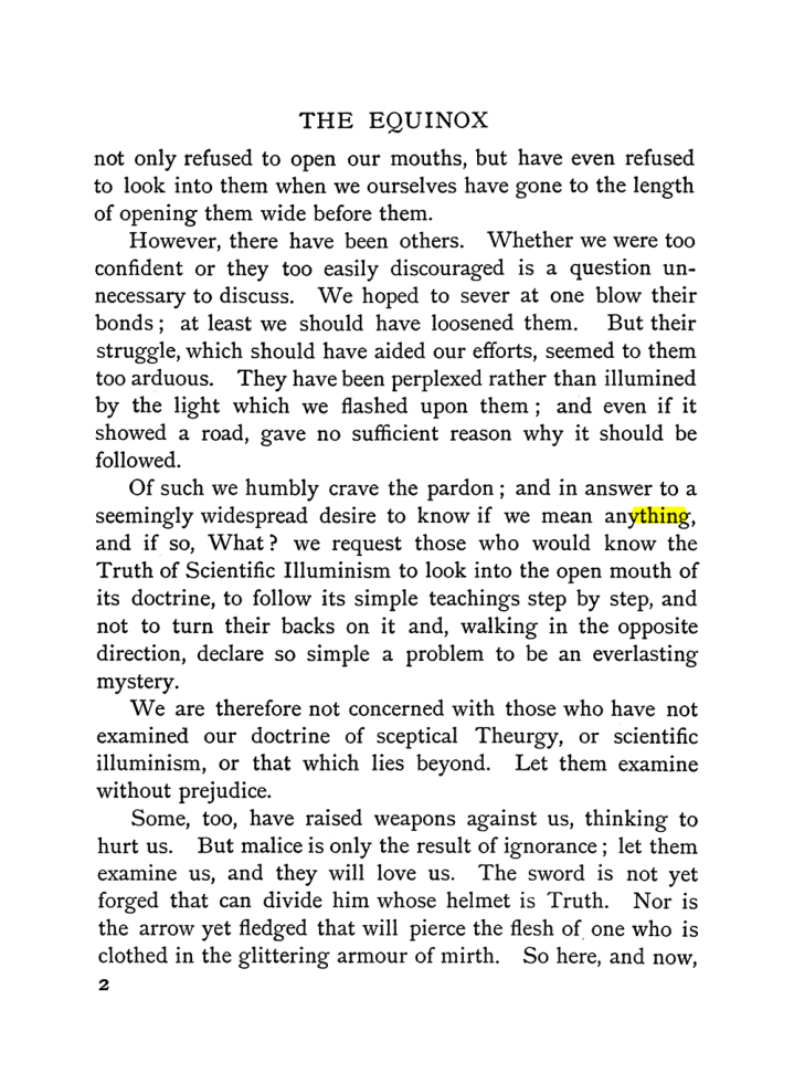 Original scan of The Equinox (Volume I, Number I), PDF page 10