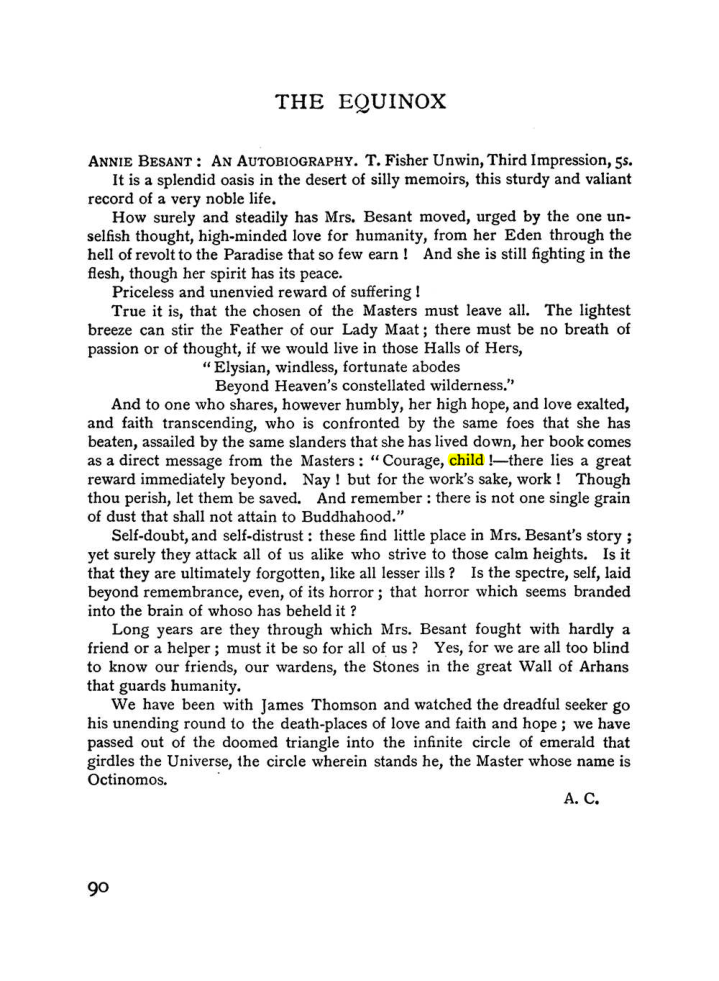 Original scan of The Equinox (Volume I, Number I), PDF page 100