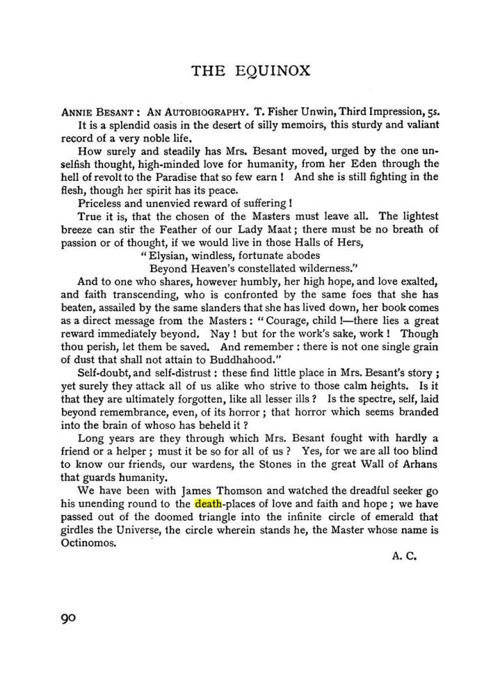 Original scan of The Equinox (Volume I, Number I), PDF page 100