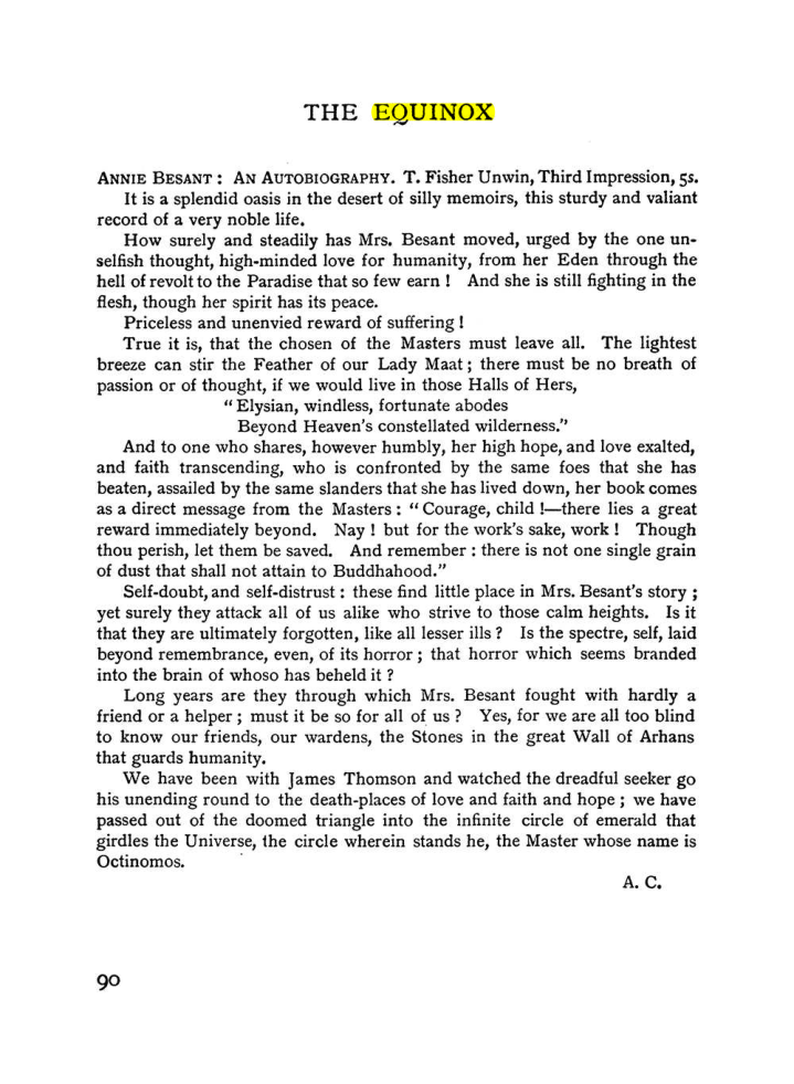 Original scan of The Equinox (Volume I, Number I), PDF page 100