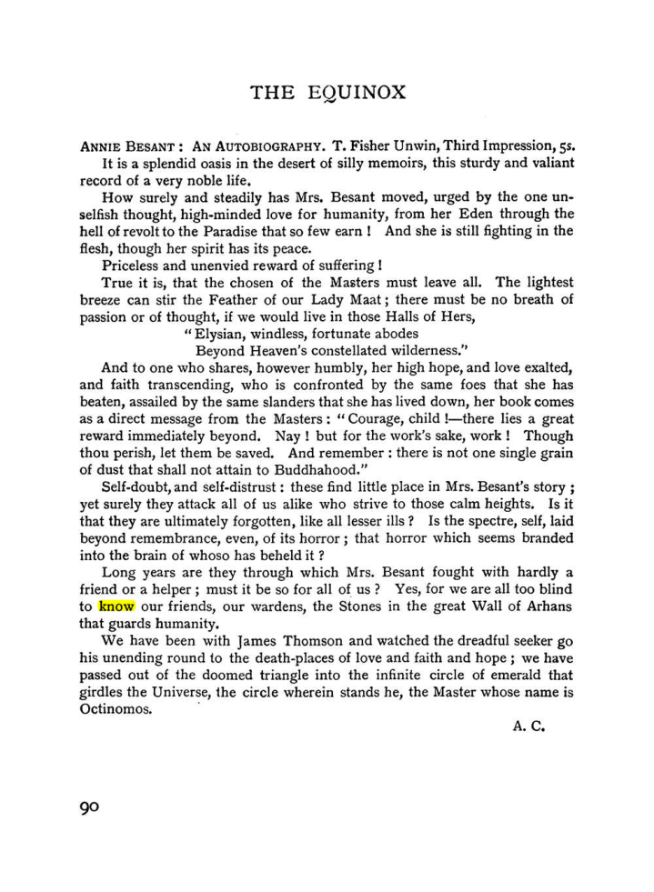 Original scan of The Equinox (Volume I, Number I), PDF page 100