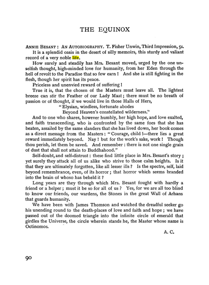Original scan of The Equinox (Volume I, Number I), PDF page 100