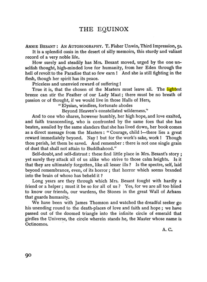 Original scan of The Equinox (Volume I, Number I), PDF page 100