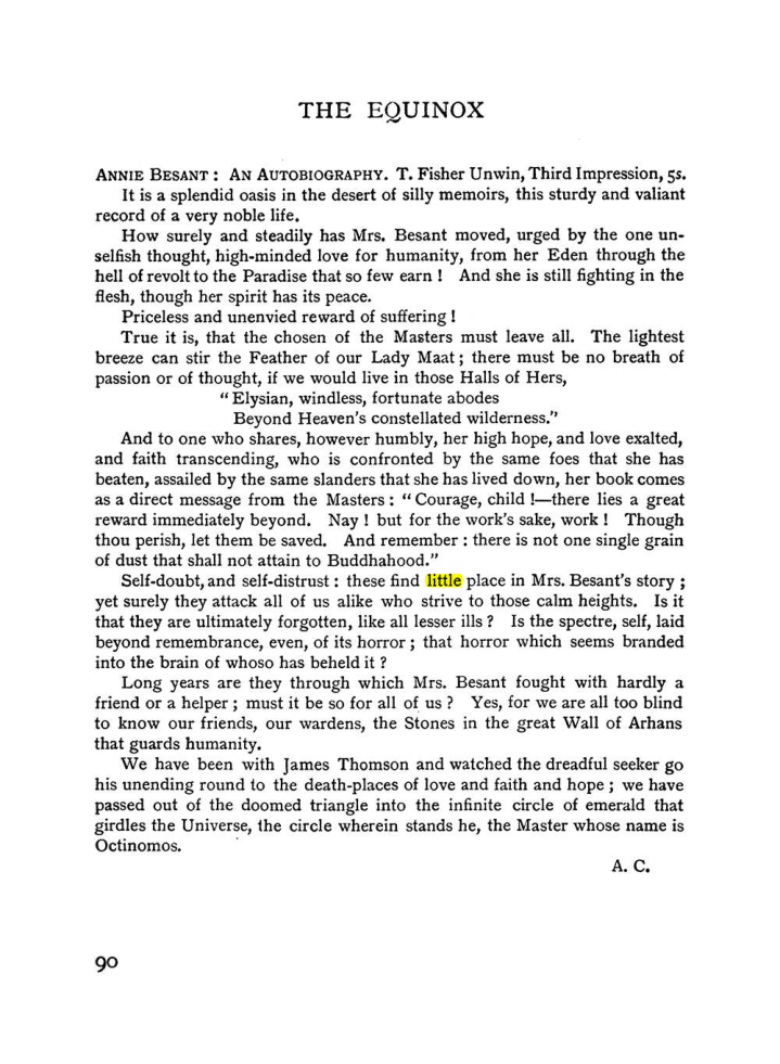 Original scan of The Equinox (Volume I, Number I), PDF page 100