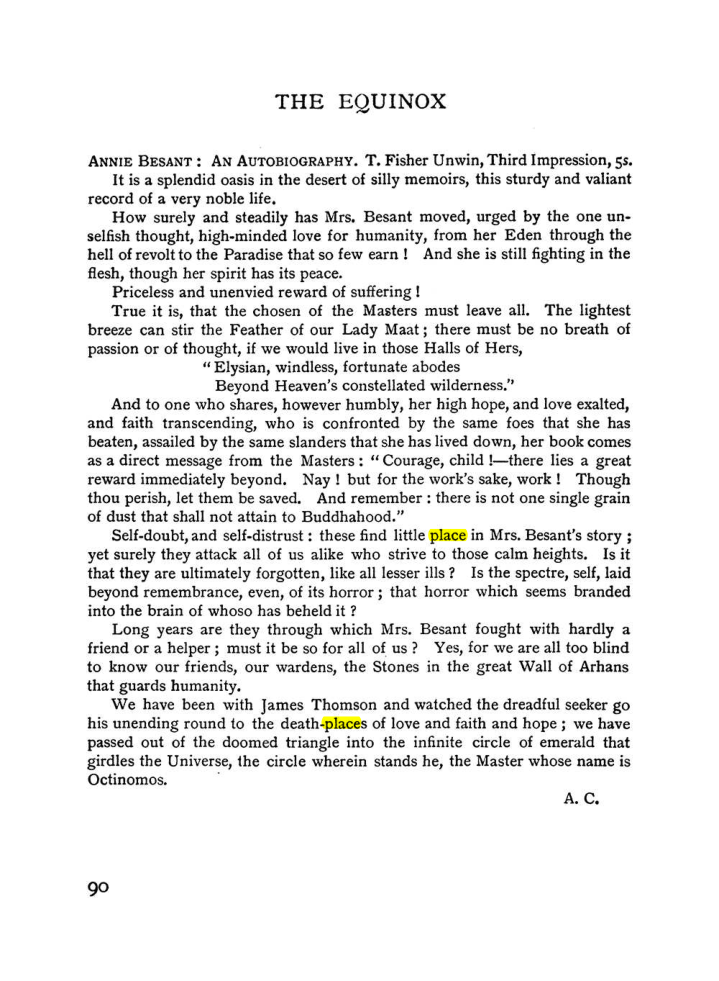 Original scan of The Equinox (Volume I, Number I), PDF page 100