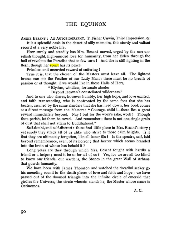 Original scan of The Equinox (Volume I, Number I), PDF page 100