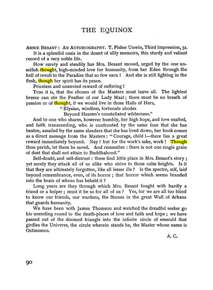 Original scan of The Equinox (Volume I, Number I), PDF page 100