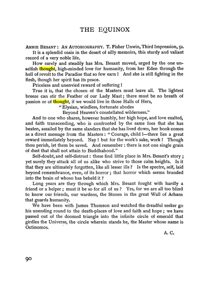 Original scan of The Equinox (Volume I, Number I), PDF page 100