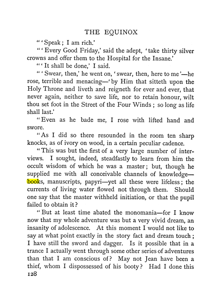 Original scan of The Equinox (Volume I, Number I), PDF page 138