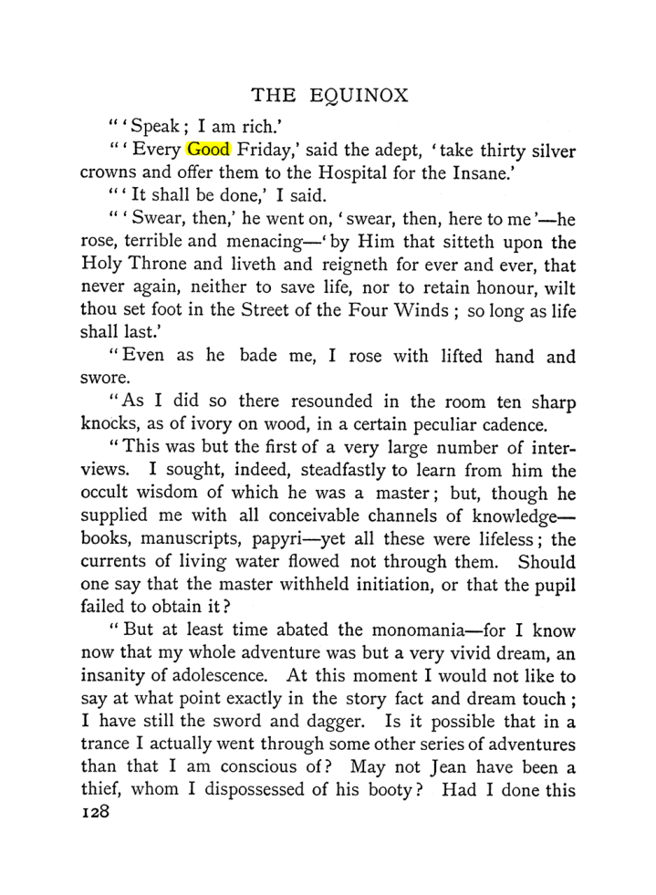 Original scan of The Equinox (Volume I, Number I), PDF page 138