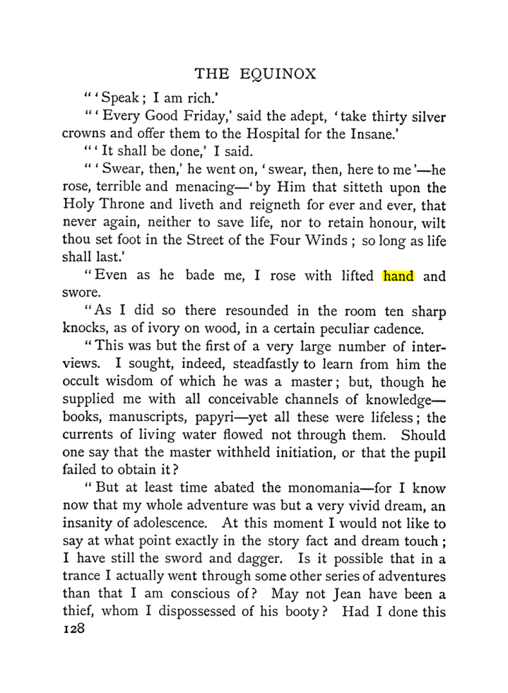 Original scan of The Equinox (Volume I, Number I), PDF page 138
