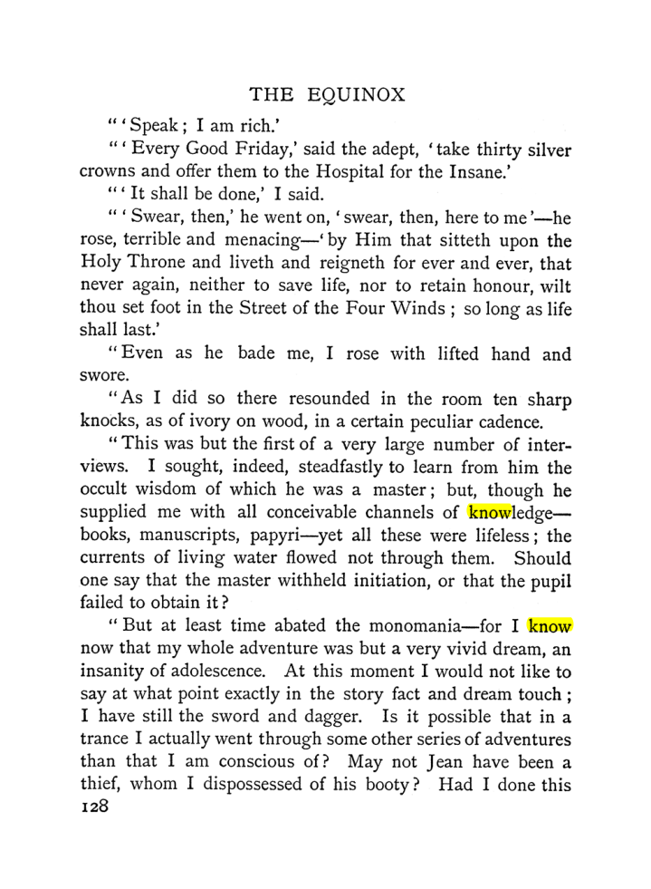 Original scan of The Equinox (Volume I, Number I), PDF page 138