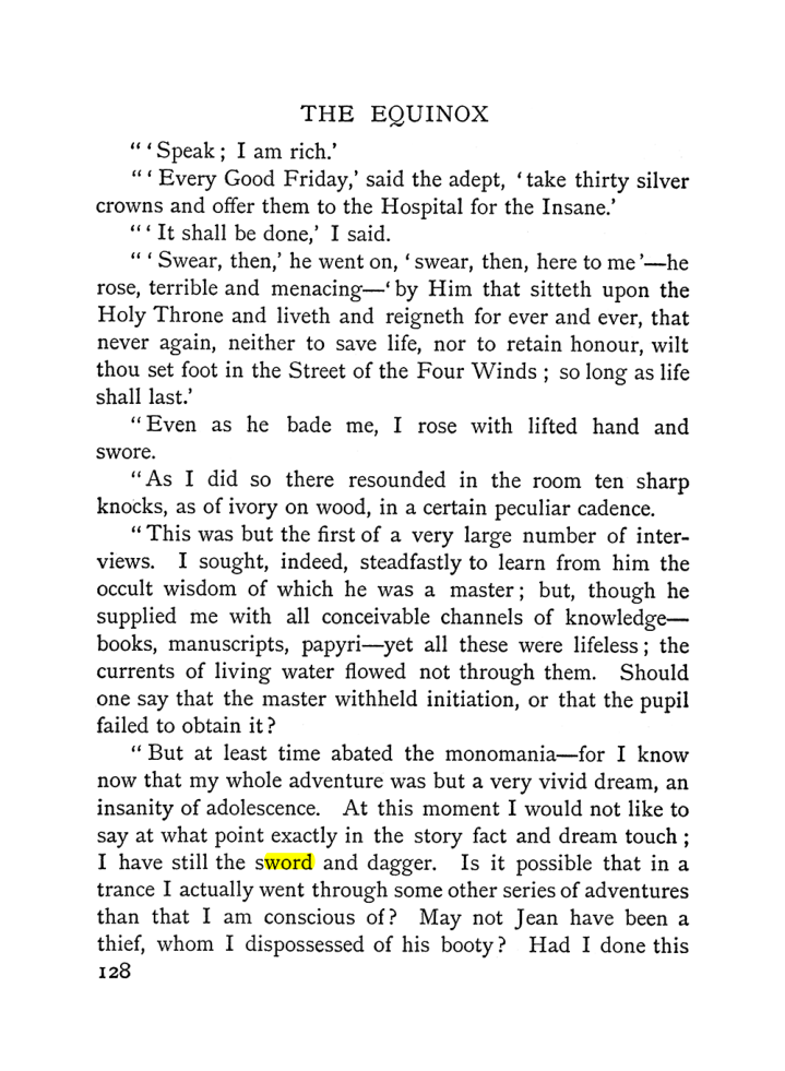 Original scan of The Equinox (Volume I, Number I), PDF page 138