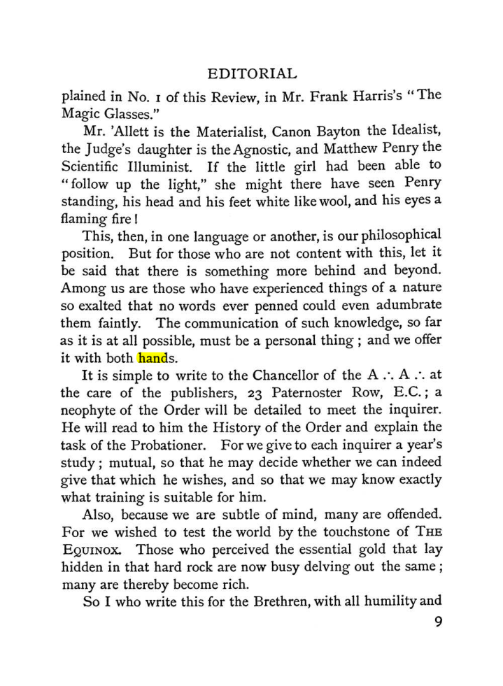 Original scan of The Equinox (Volume I, Number I), PDF page 17