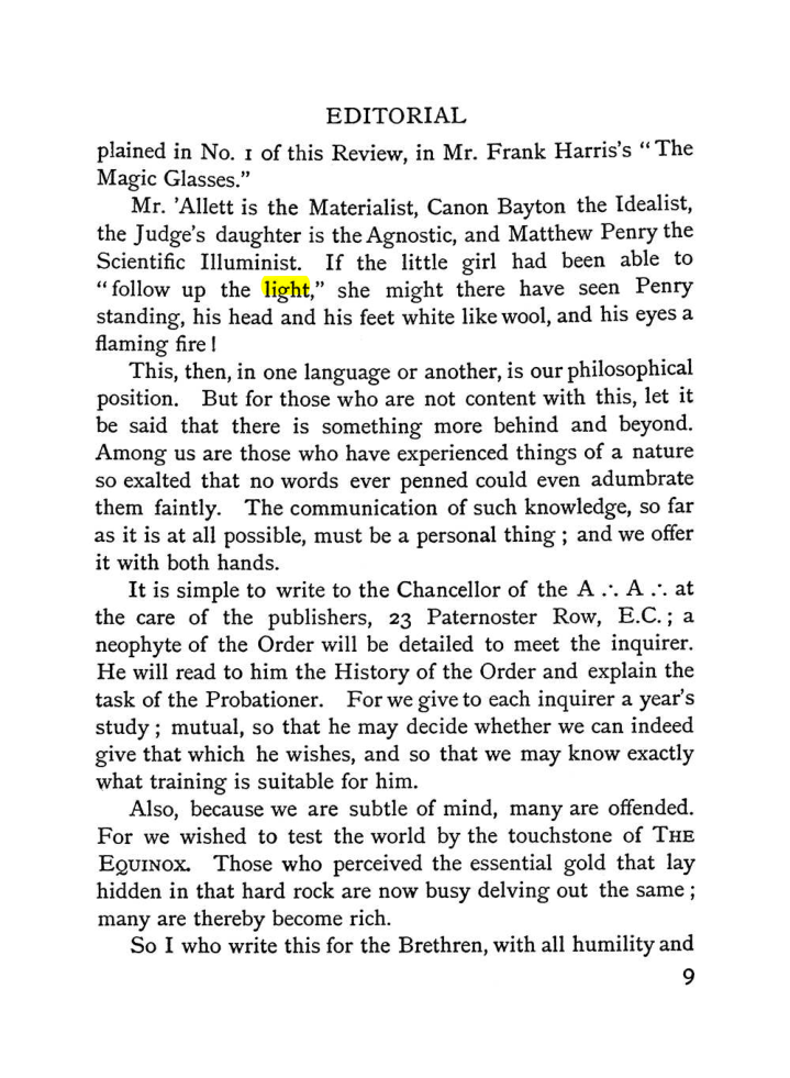 Original scan of The Equinox (Volume I, Number I), PDF page 17