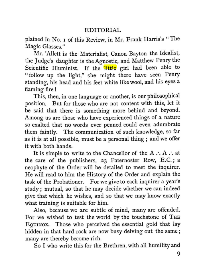 Original scan of The Equinox (Volume I, Number I), PDF page 17