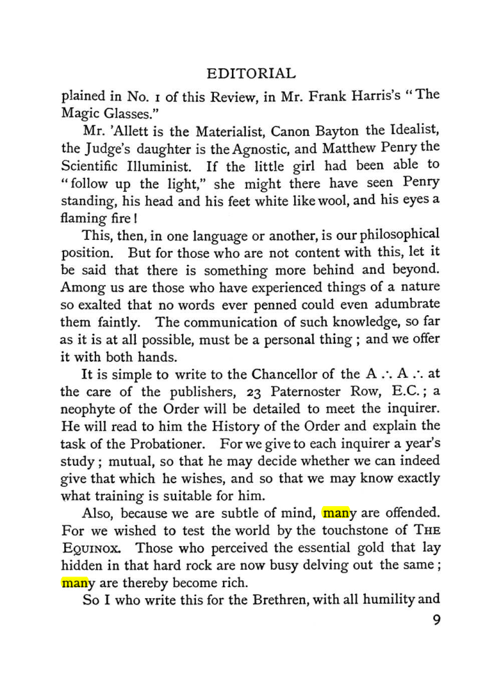 Original scan of The Equinox (Volume I, Number I), PDF page 17