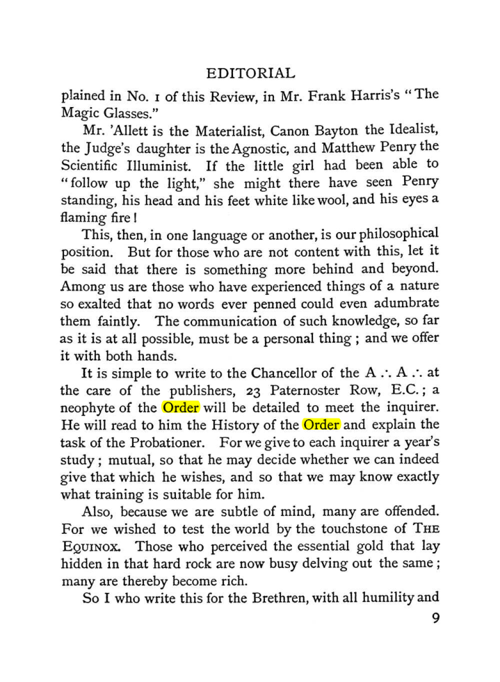 Original scan of The Equinox (Volume I, Number I), PDF page 17