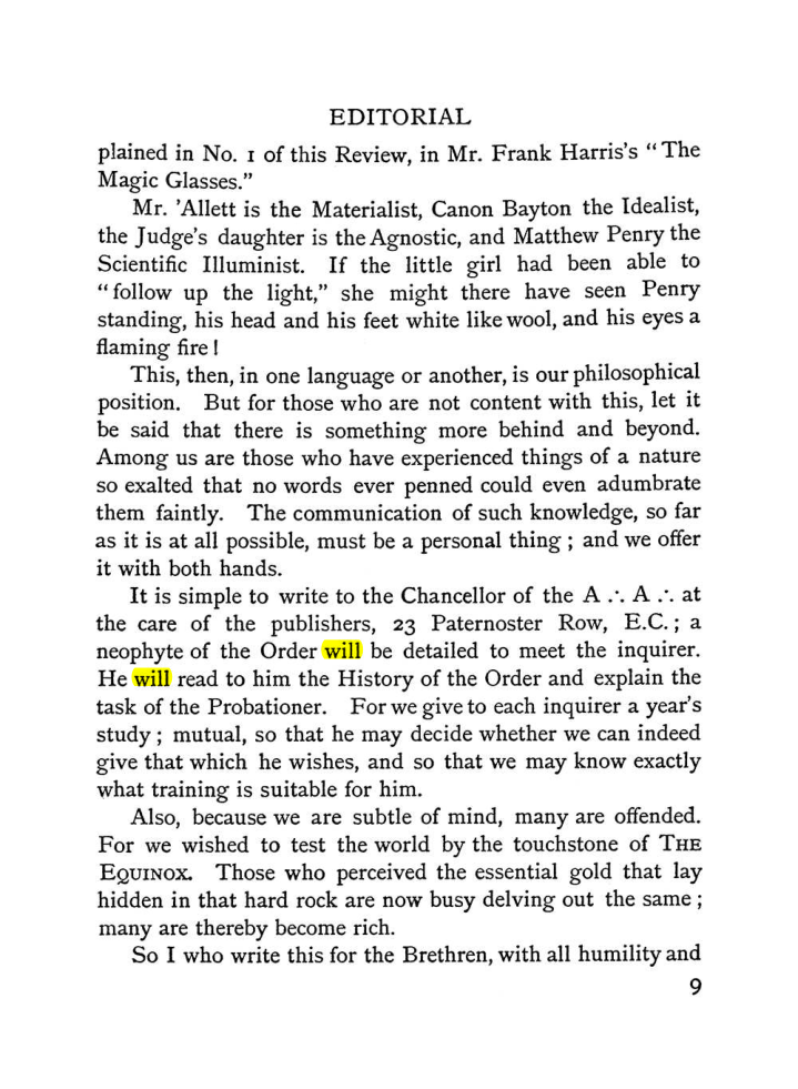 Original scan of The Equinox (Volume I, Number I), PDF page 17