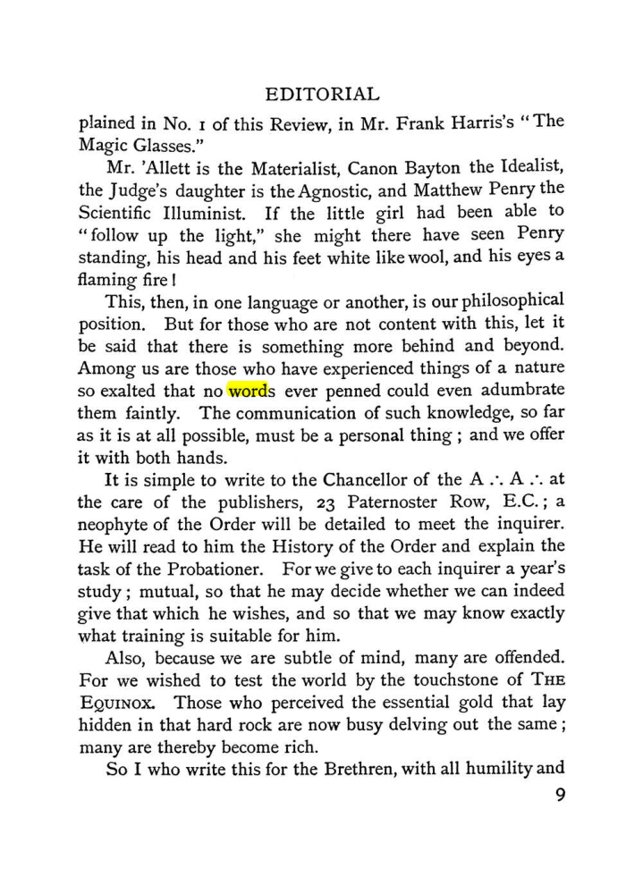 Original scan of The Equinox (Volume I, Number I), PDF page 17