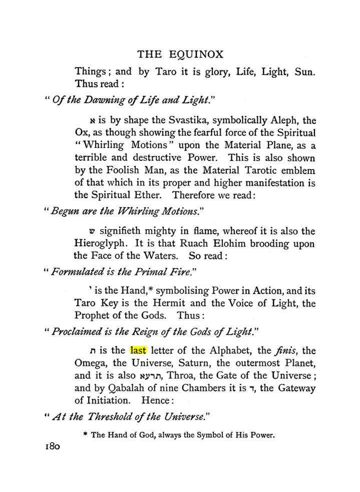 Original scan of The Equinox (Volume I, Number I), PDF page 190