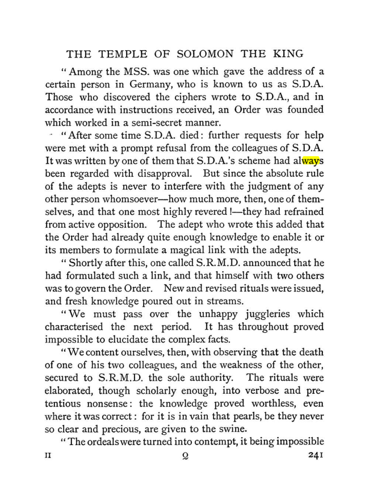 Original scan of The Equinox (Volume I, Number I), PDF page 249