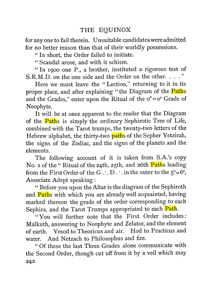 Original scan of The Equinox (Volume I, Number I), PDF page 250