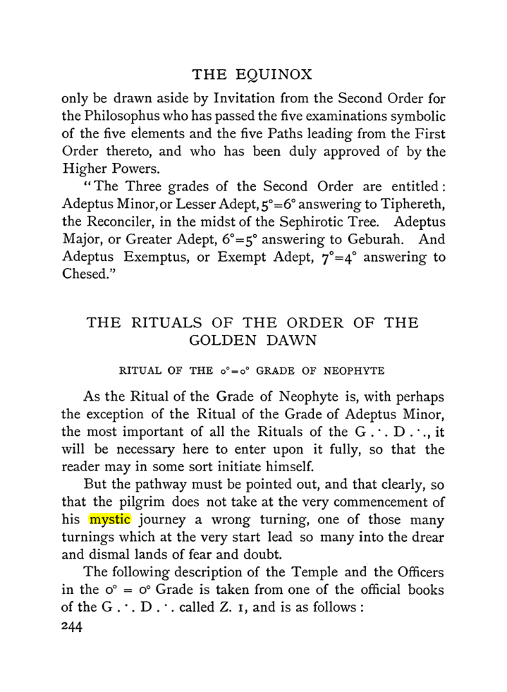 Original scan of The Equinox (Volume I, Number I), PDF page 252