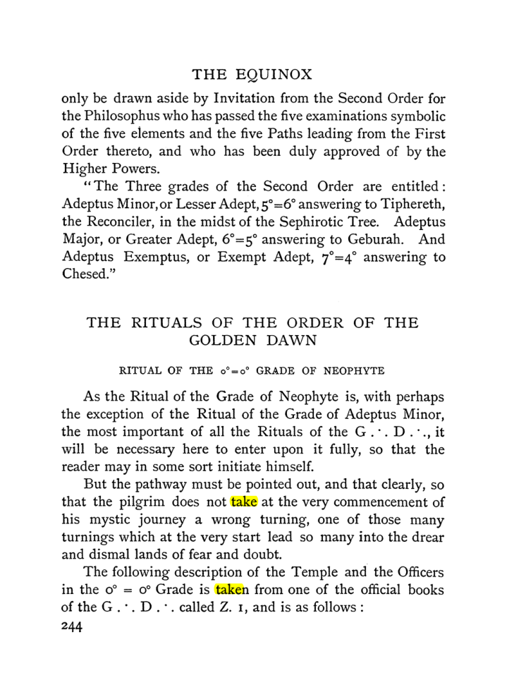 Original scan of The Equinox (Volume I, Number I), PDF page 252
