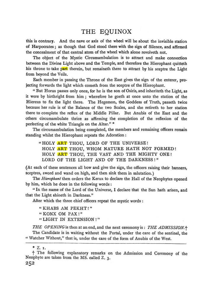 Original scan of The Equinox (Volume I, Number I), PDF page 260