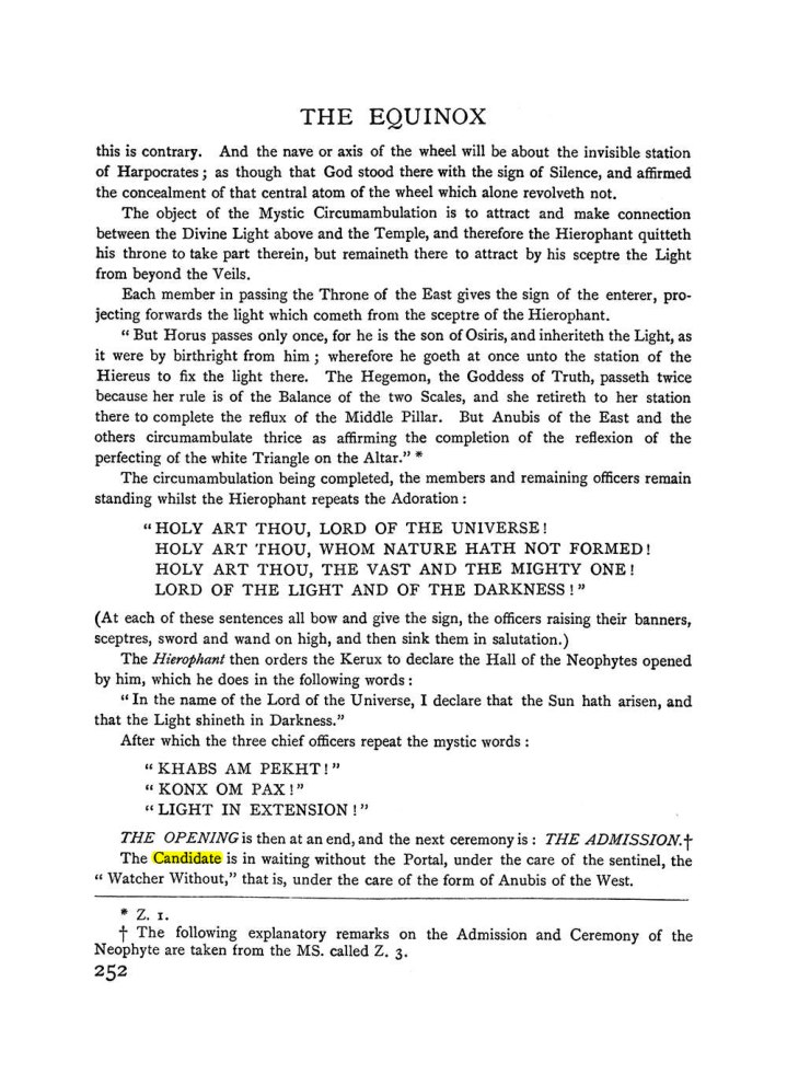 Original scan of The Equinox (Volume I, Number I), PDF page 260