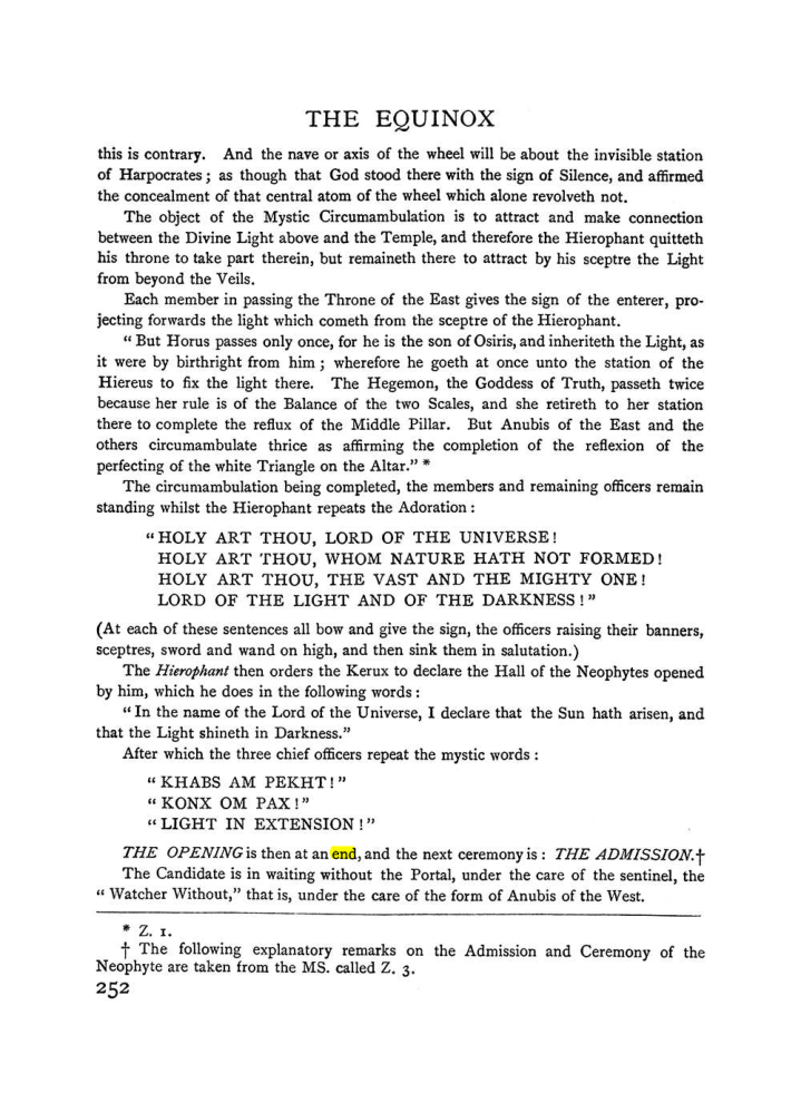 Original scan of The Equinox (Volume I, Number I), PDF page 260