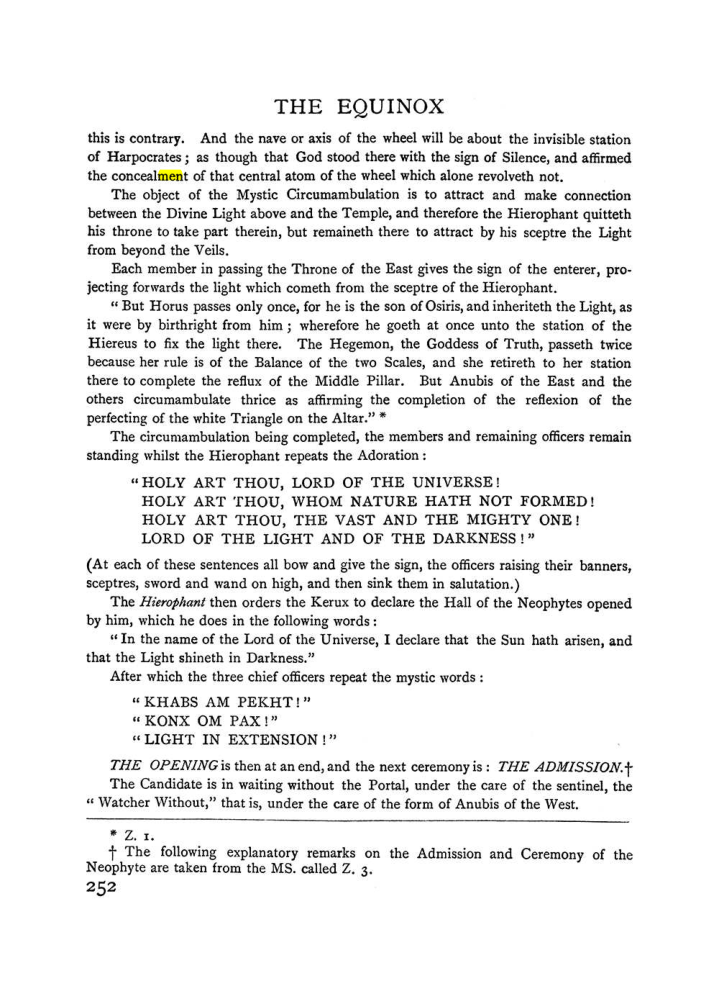 Original scan of The Equinox (Volume I, Number I), PDF page 260