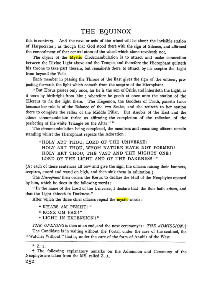 Original scan of The Equinox (Volume I, Number I), PDF page 260