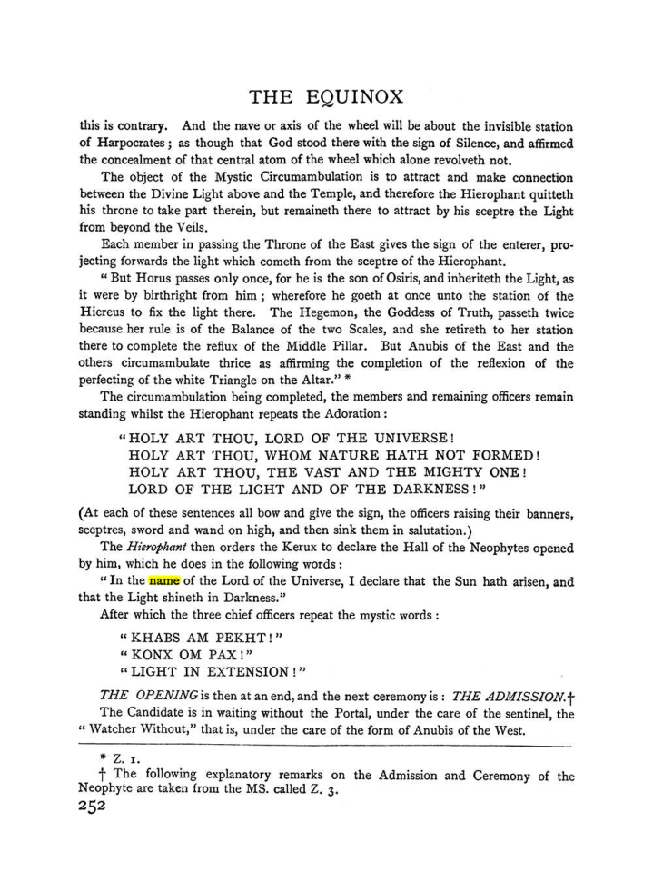 Original scan of The Equinox (Volume I, Number I), PDF page 260