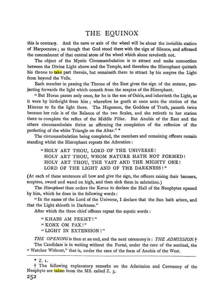 Original scan of The Equinox (Volume I, Number I), PDF page 260