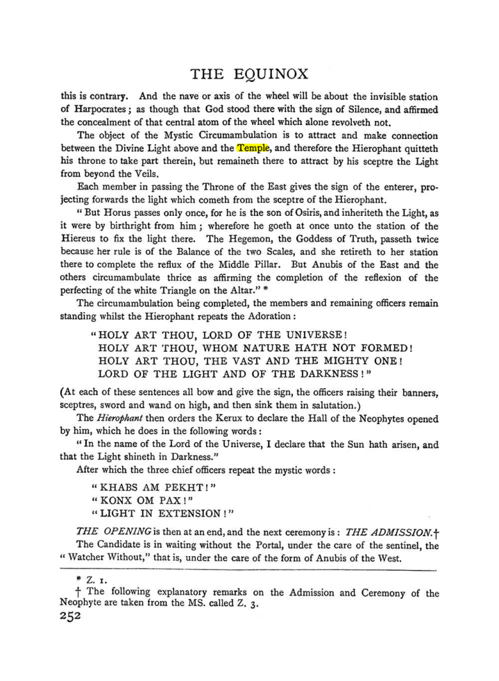Original scan of The Equinox (Volume I, Number I), PDF page 260