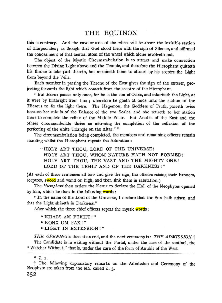 Original scan of The Equinox (Volume I, Number I), PDF page 260