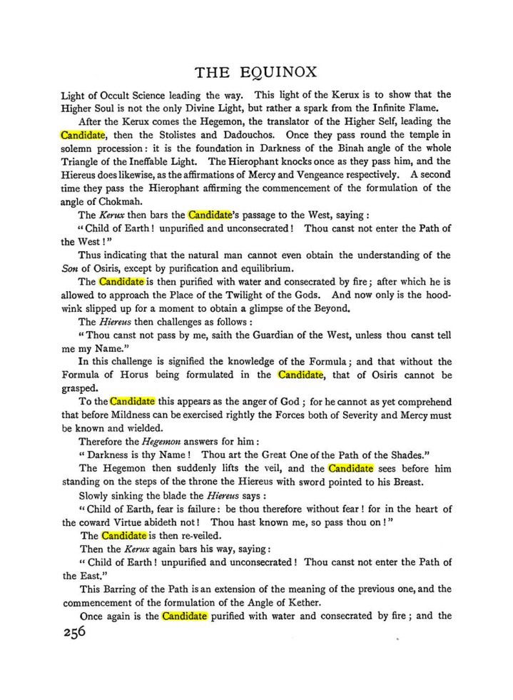 Original scan of The Equinox (Volume I, Number I), PDF page 264