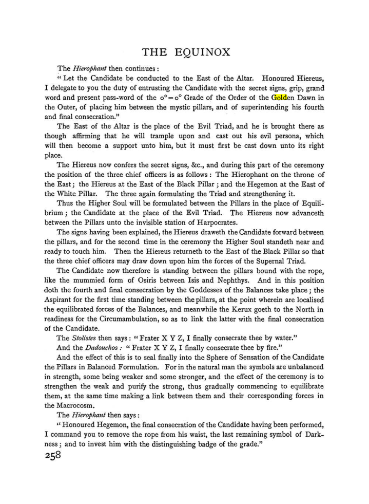 Original scan of The Equinox (Volume I, Number I), PDF page 266