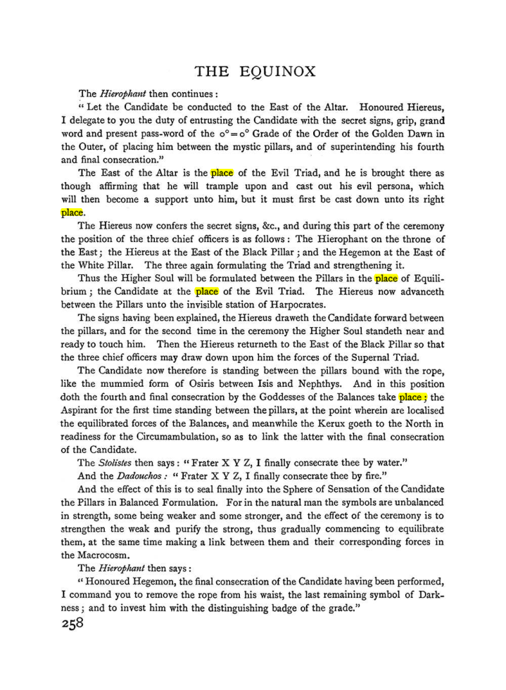 Original scan of The Equinox (Volume I, Number I), PDF page 266