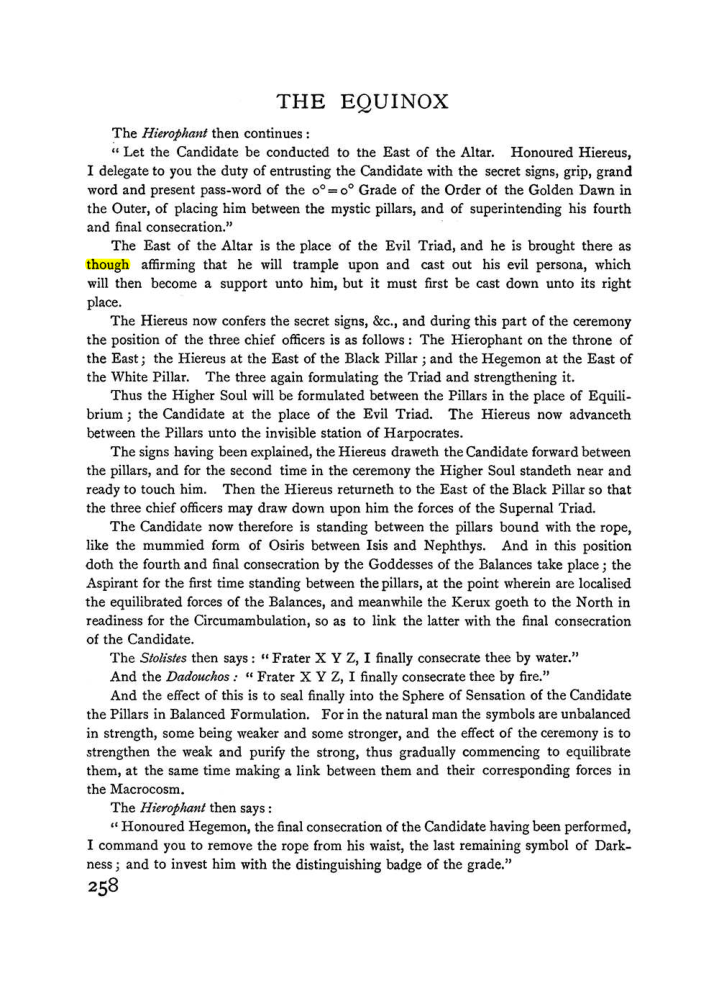 Original scan of The Equinox (Volume I, Number I), PDF page 266